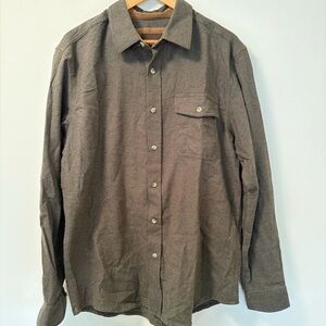 Men's Casual Button Down Shirt - Brown
